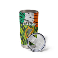Ireland Tumbler Cup with Irish Flag Harp and Shamrock Pattern Design