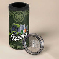 Celtic Ireland 4 in 1 Can Cooler Tumbler with Irish Flag Castle and Knotwork Design