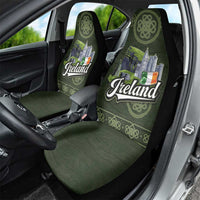 Celtic Ireland Car Seat Cover with Irish Flag Castle and Knotwork Design