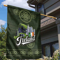 Celtic Ireland Garden Flag with Irish Flag Castle and Knotwork Design