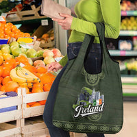 Celtic Ireland Grocery Bag with Irish Flag Castle and Knotwork Design