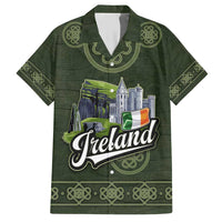 Celtic Ireland Hawaiian Shirt with Irish Flag Castle and Knotwork Design