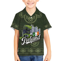 Celtic Ireland Hawaiian Shirt with Irish Flag Castle and Knotwork Design