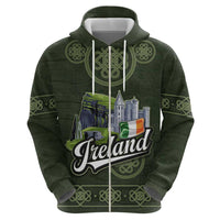 Celtic Ireland Hoodie with Irish Flag Castle and Knotwork Design