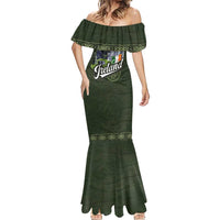 Celtic Ireland Mermaid Dress with Irish Flag Castle and Knotwork Design