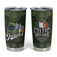 Celtic Ireland Tumbler Cup with Irish Flag Castle and Knotwork Design