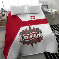Denmark Bedding Set with Cityscape Print and Royal Coat of Arms Design