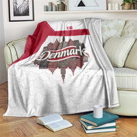 Denmark Blanket with Cityscape Print and Royal Coat of Arms Design