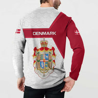 Denmark Button Sweatshirt with Cityscape Print and Royal Coat of Arms Design