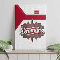 Denmark Canvas Wall Art with Cityscape Print and Royal Coat of Arms Design