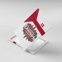 Denmark Canvas Wall Art with Cityscape Print and Royal Coat of Arms Design