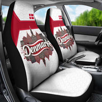 Denmark Car Seat Cover with Cityscape Print and Royal Coat of Arms Design