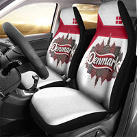 Denmark Car Seat Cover with Cityscape Print and Royal Coat of Arms Design