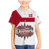 Denmark Family Matching Mermaid Dress and Hawaiian Shirt with Cityscape Print and Royal Coat of Arms Design