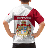 Denmark Hawaiian Shirt with Cityscape Print and Royal Coat of Arms Design