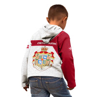 Denmark Kid Hoodie with Cityscape Print and Royal Coat of Arms Design
