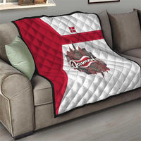 Denmark Quilt with Cityscape Print and Royal Coat of Arms Design