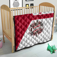Denmark Quilt with Cityscape Print and Royal Coat of Arms Design