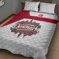 Denmark Quilt Bed Set with Cityscape Print and Royal Coat of Arms Design