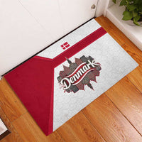 Denmark Rubber Doormat with Cityscape Print and Royal Coat of Arms Design
