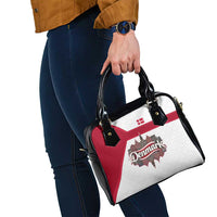 Denmark Shoulder Handbag with Cityscape Print and Royal Coat of Arms Design