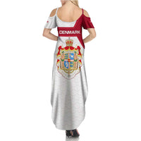 Denmark Summer Maxi Dress with Cityscape Print and Royal Coat of Arms Design