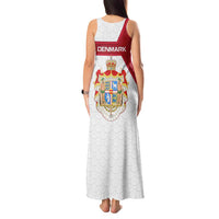 Denmark Tank Maxi Dress with Cityscape Print and Royal Coat of Arms Design