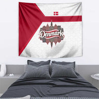 Denmark Tapestry with Cityscape Print and Royal Coat of Arms Design