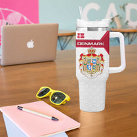 Denmark Tumbler With Handle with Cityscape Print and Royal Coat of Arms Design