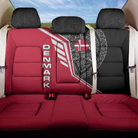 Denmark Flag Back Car Seat Cover with Viking Rune Pattern and Nordic Crest Design - Wonder Print Shop