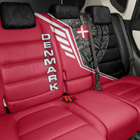 Denmark Flag Back Car Seat Cover with Viking Rune Pattern and Nordic Crest Design - Wonder Print Shop