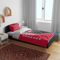 Denmark Flag Bedding Set with Viking Rune Pattern and Nordic Crest Design - Wonder Print Shop