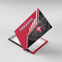 Denmark Flag Canvas Wall Art with Viking Rune Pattern and Nordic Crest Design - Wonder Print Shop