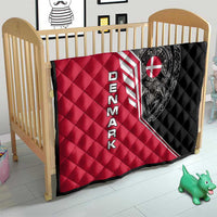 Denmark Flag Quilt with Viking Rune Pattern and Nordic Crest Design - Wonder Print Shop