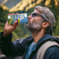 Colombia Palm Tree Landscape 4 in 1 Can Cooler Tumbler with Tropical Flowers and Blue Sky Design - Wonder Print Shop