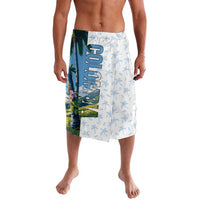 Colombia Palm Tree Landscape Lavalava with Tropical Flowers and Blue Sky Design - Wonder Print Shop