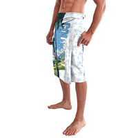 Colombia Palm Tree Landscape Lavalava with Tropical Flowers and Blue Sky Design - Wonder Print Shop