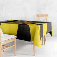 Colombia Heritage Tablecloth with Yellow Black Flag Map and City Street Art - Wonder Print Shop