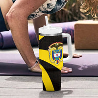 Colombia Heritage Tumbler With Handle with Yellow Black Flag Map and City Street Art - Wonder Print Shop