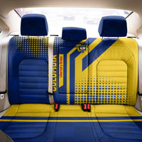 Colombia Flag Colors Back Car Seat Cover with National Crest and Libertad y Orden Motto Design - Wonder Print Shop