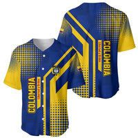 Colombia Flag Colors Baseball Jersey with National Crest and Libertad y Orden Motto Design - Wonder Print Shop