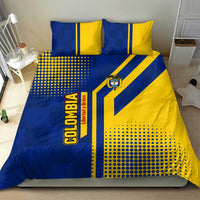 Colombia Flag Colors Bedding Set with National Crest and Libertad y Orden Motto Design - Wonder Print Shop