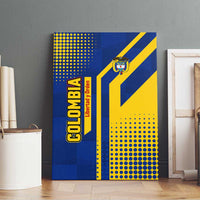 Colombia Flag Colors Canvas Wall Art with National Crest and Libertad y Orden Motto Design - Wonder Print Shop