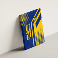 Colombia Flag Colors Canvas Wall Art with National Crest and Libertad y Orden Motto Design - Wonder Print Shop