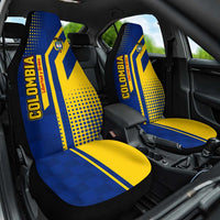 Colombia Flag Colors Car Seat Cover with National Crest and Libertad y Orden Motto Design - Wonder Print Shop