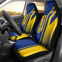 Colombia Flag Colors Car Seat Cover with National Crest and Libertad y Orden Motto Design - Wonder Print Shop