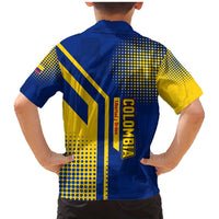 Colombia Flag Colors Family Matching Mermaid Dress and Hawaiian Shirt with National Crest and Libertad y Orden Motto Design - Wonder Print Shop