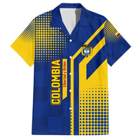 Colombia Flag Colors Family Matching Puletasi and Hawaiian Shirt with National Crest and Libertad y Orden Motto Design - Wonder Print Shop