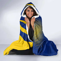 Colombia Flag Colors Hooded Blanket with National Crest and Libertad y Orden Motto Design - Wonder Print Shop