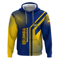 Colombia Flag Colors Hoodie with National Crest and Libertad y Orden Motto Design - Wonder Print Shop